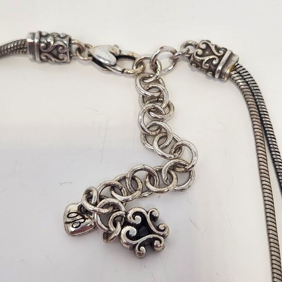 Brighton Glass Mountain Double Chain Layered Necklace Multi Color Crystal Boho - Picture 4 of 6